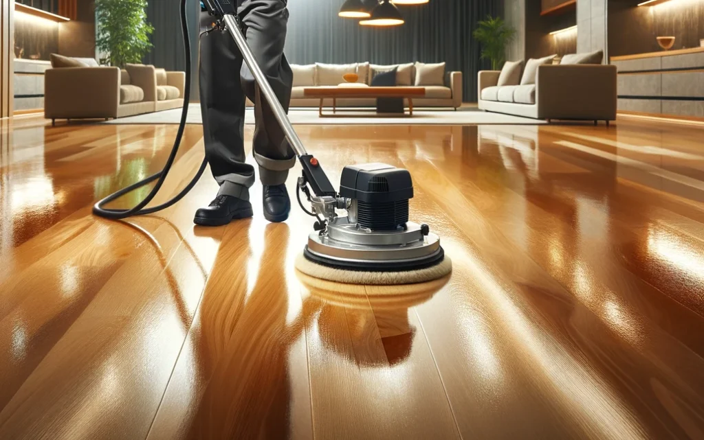 Hardwood floor buffing